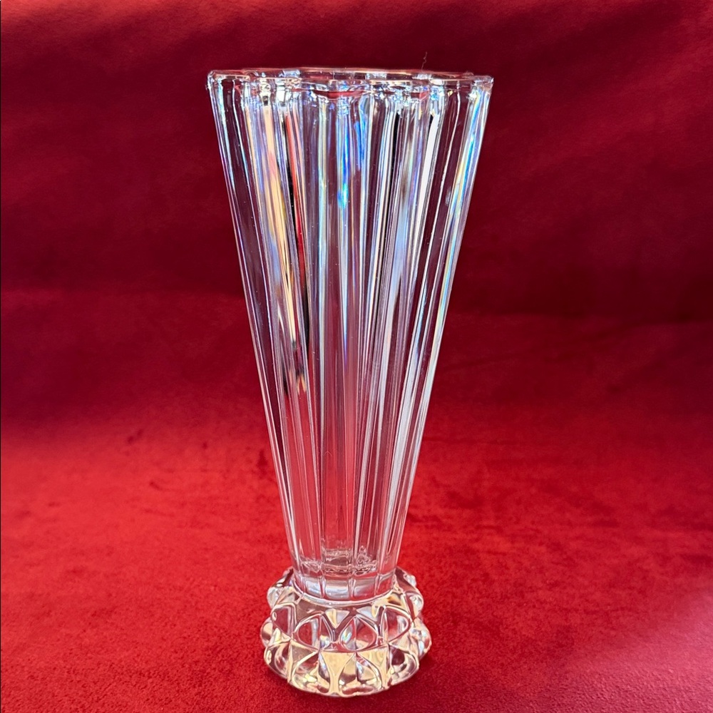 Rosenthal classic blossom crystal glass 7 inch vase Germany